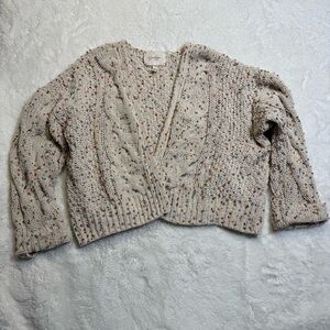 Jessica Simpson Oversized Cable Knit Puff Cardigan